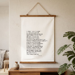 God Is Met Je Inspirerende Gedicht Tapijt Wit Hangend Wandkleed