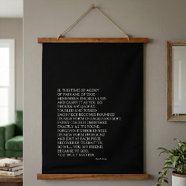 God Is Met Je Inspirerende Gedicht Tapijt Zwart Hangend Wandkleed