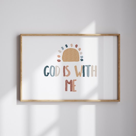 God is met mij print