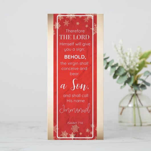 God is met ons Jesaja 7:14 Bladwijzer (Staand voorkant)