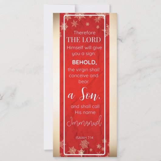 God is met ons Jesaja 7:14 Bladwijzer (Voorkant)