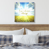 God is met u Altijd Bijbel Verse Typografie Canvas Afdruk (Insitu (Slaapkamer))