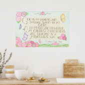 God is mijn aanbod- Florence Scovel Shinn Poster (Keuken)