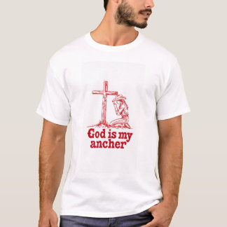 God is mijn anker premium heren T-shirt