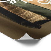 God is mijn Bijbel en Rosary Cross Poster (Hoek)