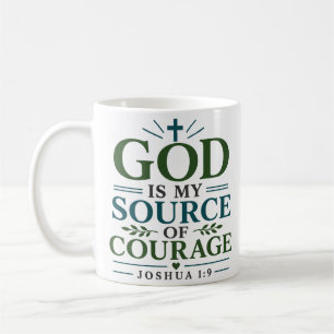 God Is Mijn Bron Van Moed Boho Christelijke Spreuk Koffiemok