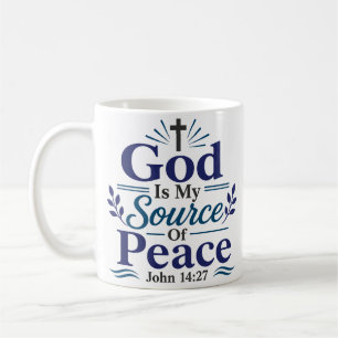 God Is Mijn Bron Van Vrede Ochtend Devotionele Quo Koffiemok