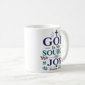 God Is Mijn Bron Van Vreugde Dagelijkse Devotionel Koffiemok (Voorkant rechts)