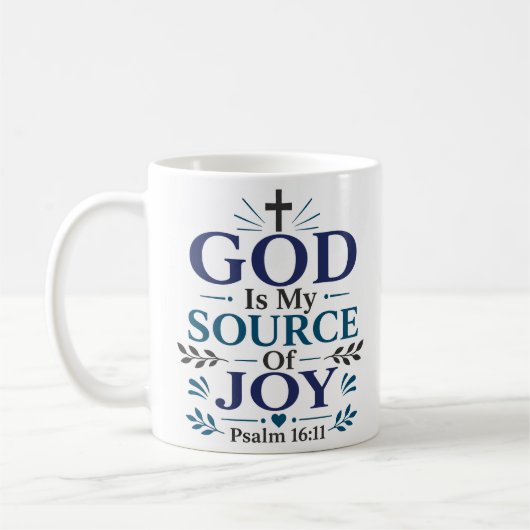 God Is Mijn Bron Van Vreugde Dagelijkse Devotionel Koffiemok (Links)