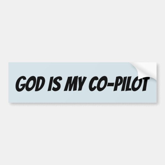 GOD IS MIJN BUMPERSTICKERS MET EEN CO-PILOT (Voorkant)