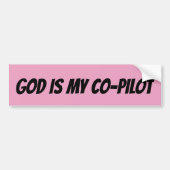 GOD IS MIJN BUMPERSTICKERS MET EEN CO-PILOT (Voorkant)