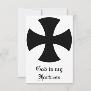 God is Mijn Burcht Kruis Heilige kaart