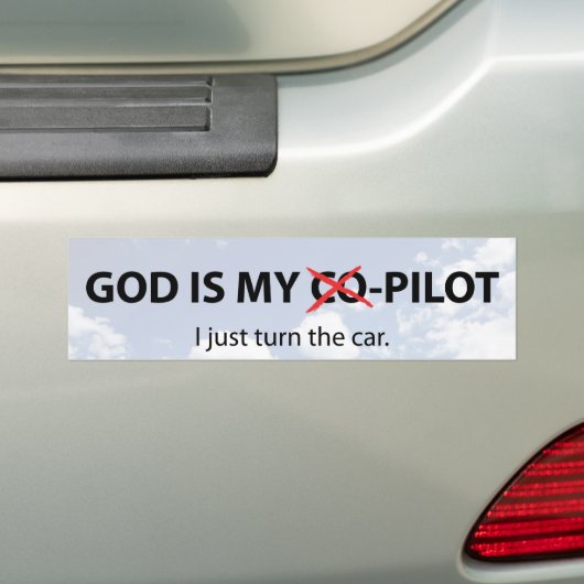 God is mijn C-o-Pilot Bumpersticker (Op auto)