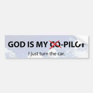 God is mijn C-o-Pilot Bumpersticker