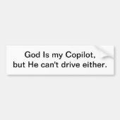 God is mijn Copilot 3 - bumper sticker (Voorkant)