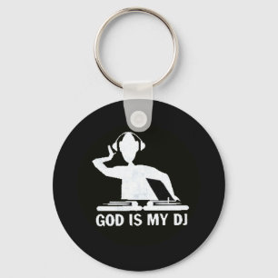 God is mijn DJ Sleutelhanger