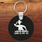 God is mijn DJ Sleutelhanger (Voorkant)