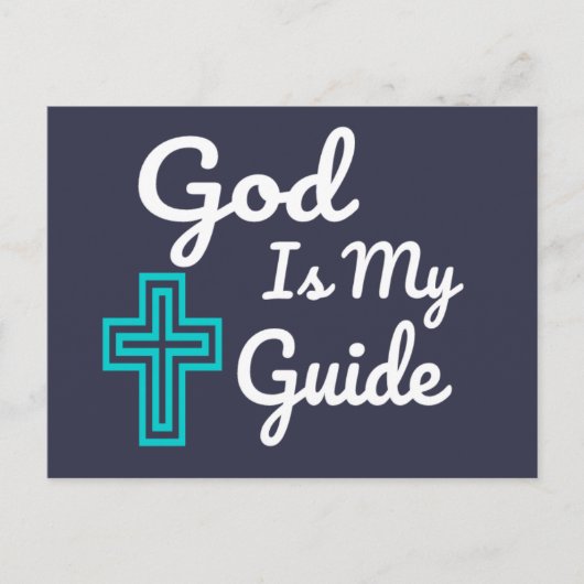 God is mijn gids kruis briefkaart (Voorkant)