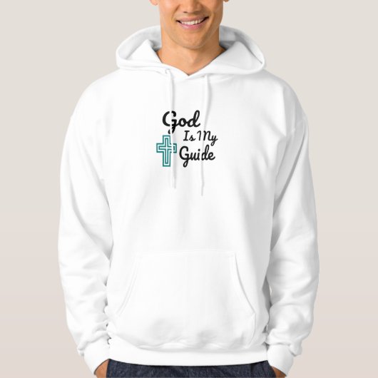God is mijn gids kruis hoodie (Voorkant)