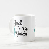 God is mijn gids kruis koffiemok (Voorkant links)