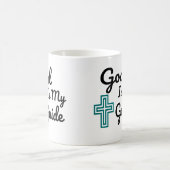 God is mijn gids kruis koffiemok (Center)