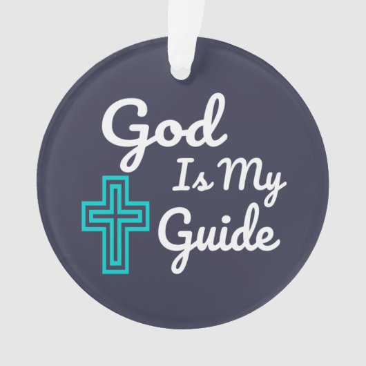God is mijn gids kruis ornament (voorkant)