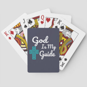 God is mijn gids kruis pokerkaarten