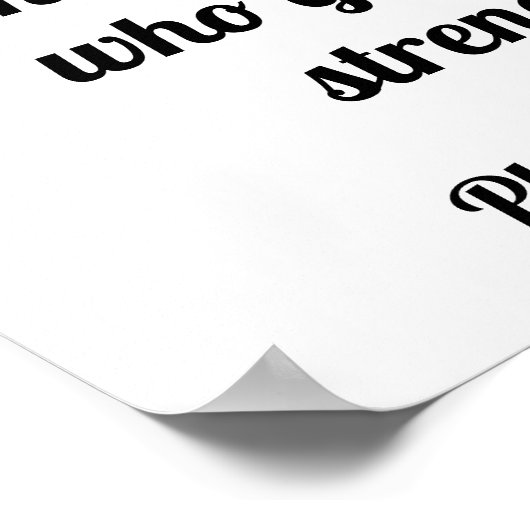 God is mijn kracht Filippenzen 4:13 Bijbelvers Poster (Hoek)