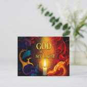 God is mijn licht Briefkaart (Staand voorkant)