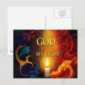 God is mijn licht Briefkaart (Voorkant / Achterkant)