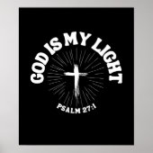 God is mijn licht (Psalm 27:1) Poster (Voorkant)