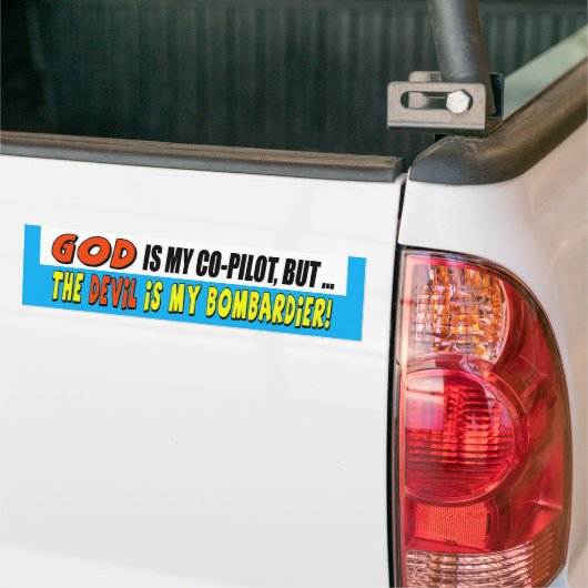 God is mijn mede-piloot Bumpersticker (Op Truck)