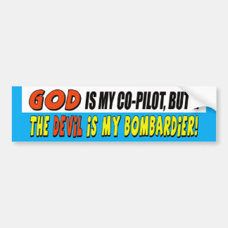 God is mijn mede-piloot Bumpersticker