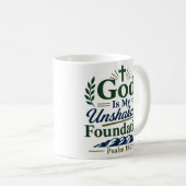 God Is Mijn Onwankelbare Fundament Moderne Christe Koffiemok (Voorkant rechts)