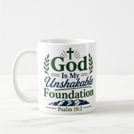 God Is Mijn Onwankelbare Fundament Moderne Christe Koffiemok