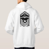 God is mijn Opperbevelhebber - zwart embleem Hoodie (Achterkant)
