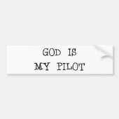 God is mijn piloot bumpersticker (Voorkant)
