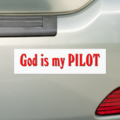 God is mijn piloot Bumpersticker (Op auto)