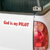 God is mijn piloot Bumpersticker (Op Truck)