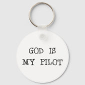 God is mijn piloot sleutelhanger (Voorkant)