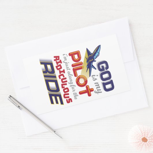 GOD IS MIJN PILOT - Christelijke Stickers (Envelop)