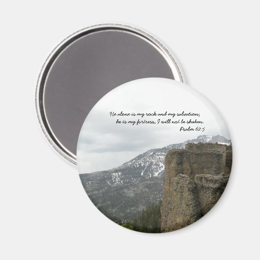 God is mijn Rock & Salvation Magneet (Voorkant / Achterkant)