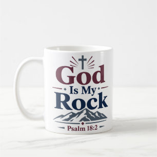 God Is Mijn Rots Motivatie Bijbeltekst Quote Koffiemok