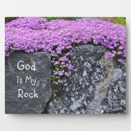 God is mijn steen fotoplaat