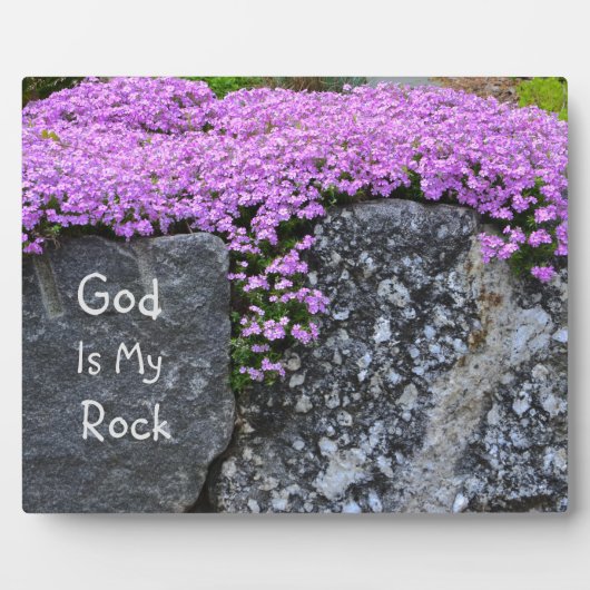 God is mijn steen fotoplaat (Voorkant)