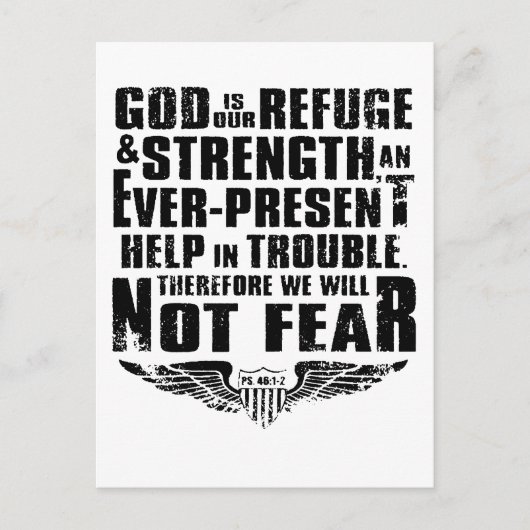 God is mijn toevlucht briefkaart (Voorkant)