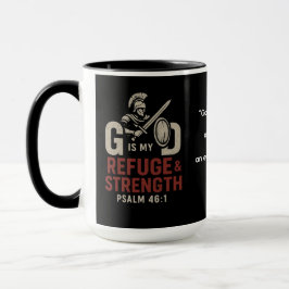 God Is Mijn Toevlucht en Kracht – Krijgersgeloof Mok