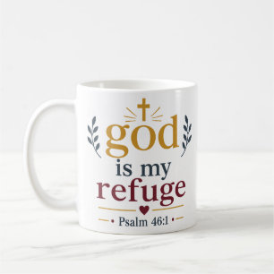 God Is Mijn Toevlucht Inspirerende Christelijke Tr Koffiemok