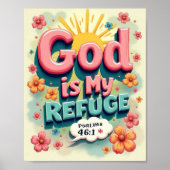 God is mijn toevlucht poster (Voorkant)