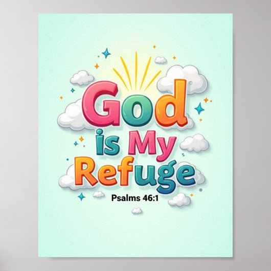 God is mijn toevlucht poster (Voorkant)